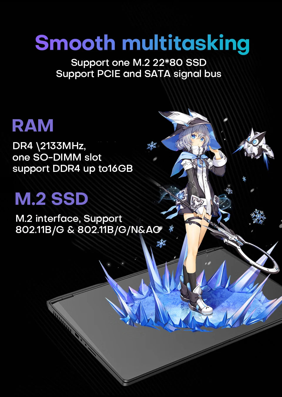 Xiaman 16" Gaming Laptop i1060 Notebook PC 16GB DDR4 1TB SSD Windows 11 Pro Laptop Gamer
