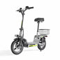 500W carbon steel electric front and rear dual disc brake bicycle for urban commuting with basket, adult electric bicycle