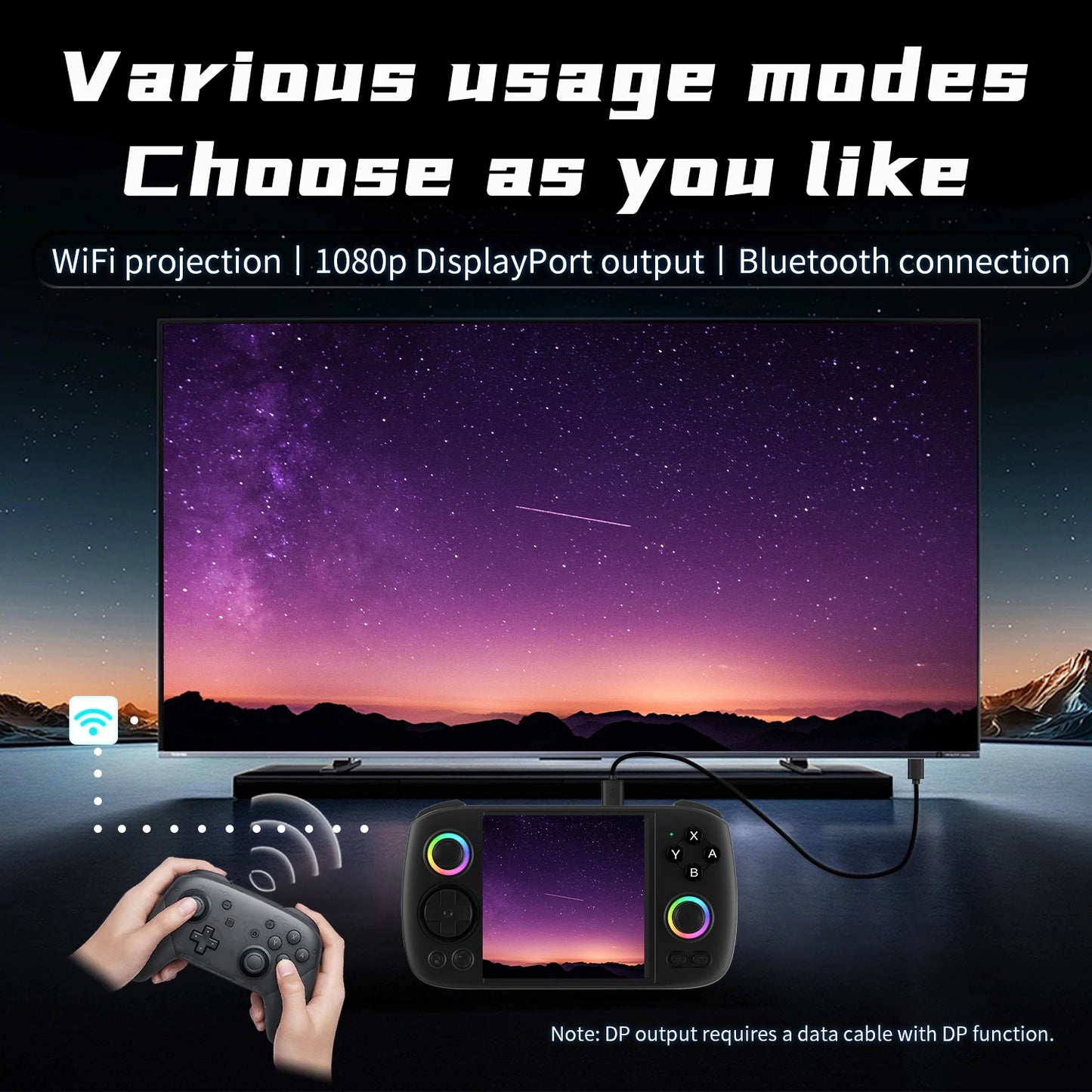 ANBERNIC RG Cube Handheld Game Console 3.95'' IPS Multi-touch Screen T820 Android 13 RGB Joystick 5200mAh Video Gaming Consoles