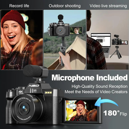 NBD 4K Digital Cameras for Photography,48MP Camera,