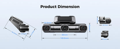 AZDOME 4 Channel Dash Cam 360° View