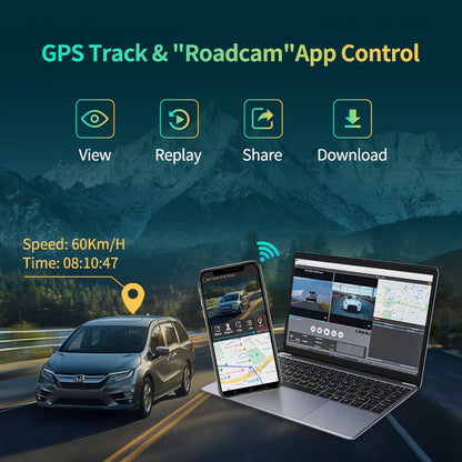 Imagebon 10.26" 4K ADAS Wireless CarPlay & Android Auto Dash Cam