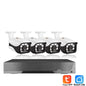 4K 8MP TUYA Security Kit 8CH POE NVR Outdoor Audio Record Human Detection Bullet IP Camera Video Surveillance Smart Life System
