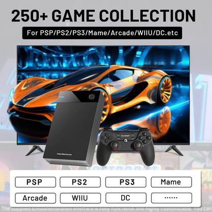 Kinhank 12TB Gaming HDD with Hyperspin Launchbox Retrobat Playnite with 86000+ Retro Games Super Console