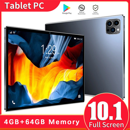 10.1 Inch Android 13 Tablet with Octa Core 4GB RAM 64GB ROM