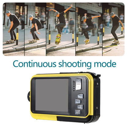 Underwater Camera - 16X Waterproof HD 2.7K 48MP Digital Camera for Snorkeling