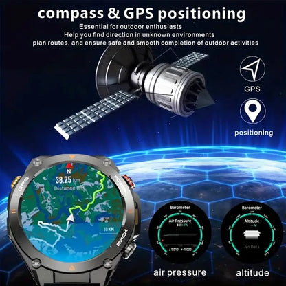 SENBONO New GPS Smart Watch Military Sports Smartwatch for Men