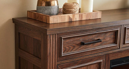 Farmhouse TV Stand for Up to 80 Inch TV, Entertainment Center with Electric Fireplace, Storage Cabinet Drawer for Living Room