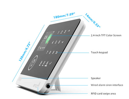 Tuya Smart WiFi GSM Home Security Alarm System - Touch Keyboard RFID APP Control Wireless Anti-Theft with Volume Adjustable
