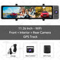 WiFi 3 Channel 4K 11.26 Inch Rearview Mirror Three Way Dash Cam