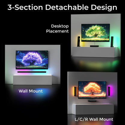 ULTIMEA Apollo S90 9.1ch Dolby Atmos Detachable Soundbar with RGB Light, APP Control, Home Theater Surround System for TV
