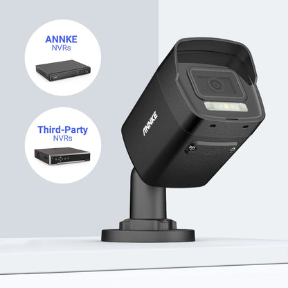 Annke H.265+ 3K Smart Dual Light POE Camera System 2.8MM Len Human Vehicle Detection IP67 Security Protection Video Surveillance