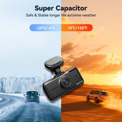 REDTIGER A6  3 Cameras Front/Cabin/Rear Cam 4K