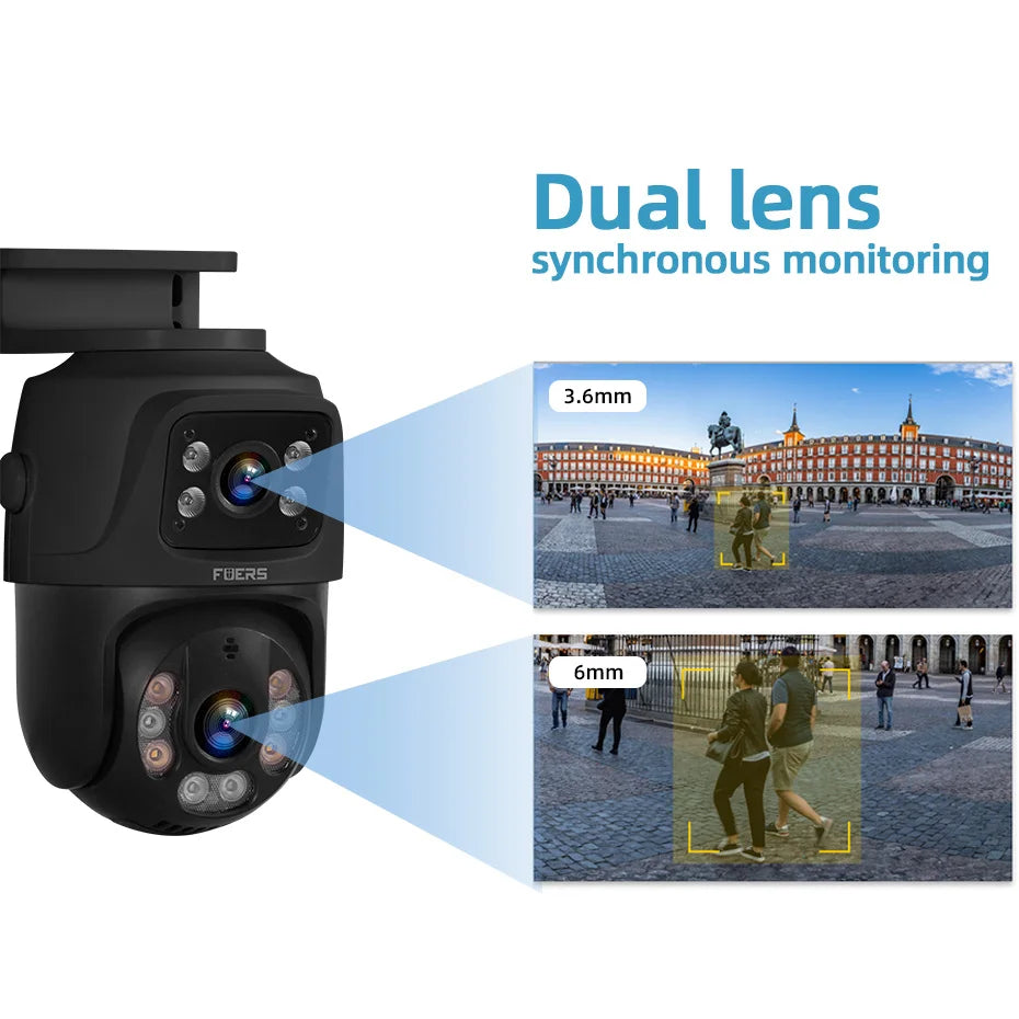 FUERS 8CH Poe 6MP Camera System Video Surveillance Kit Security Camera Ptz Camera Outdoor Camera Two Way Audio Full Color Night