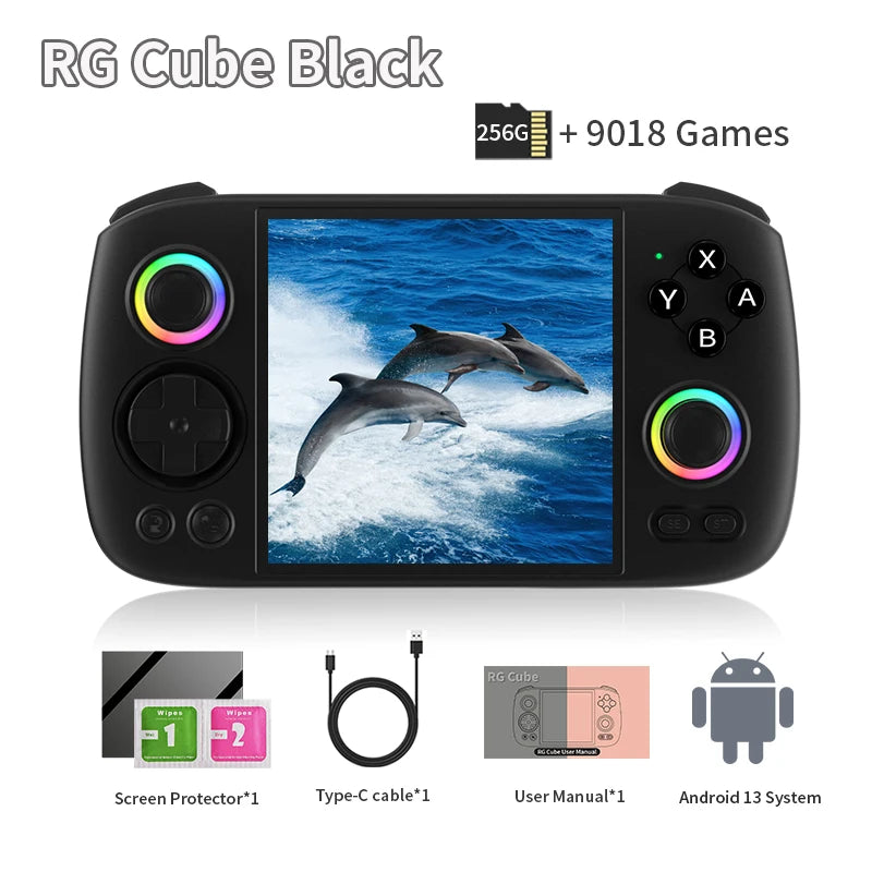 ANBERNIC RG Cube Handheld Game Console 3.95'' IPS Multi-touch Screen T820 Android 13 RGB Joystick 5200mAh Video Gaming Consoles