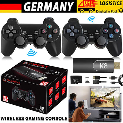 4K HD K8 Gamepad 64G Retro Video Game Console 40000+ Game