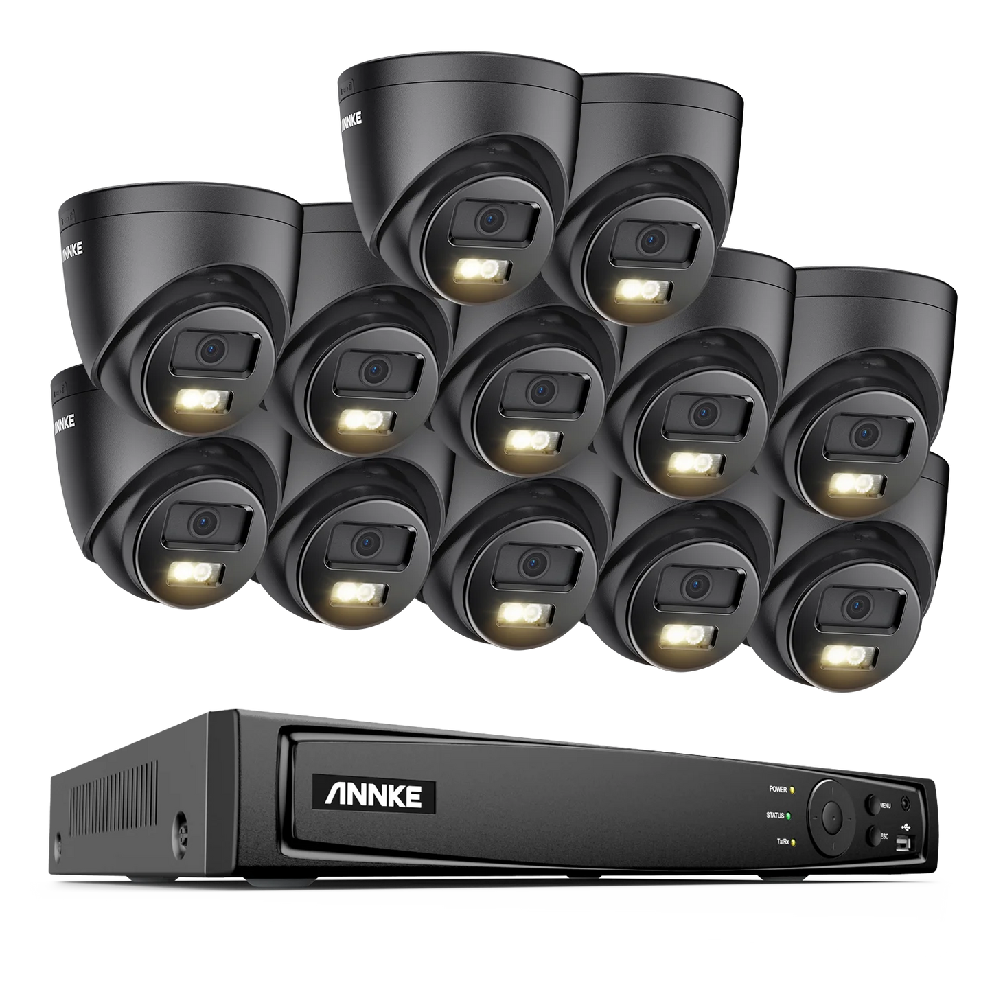 Annke H.265+ 3K Smart Dual Light POE Camera System 2.8MM Len Human Vehicle Detection IP67 Security Protection Video Surveillance