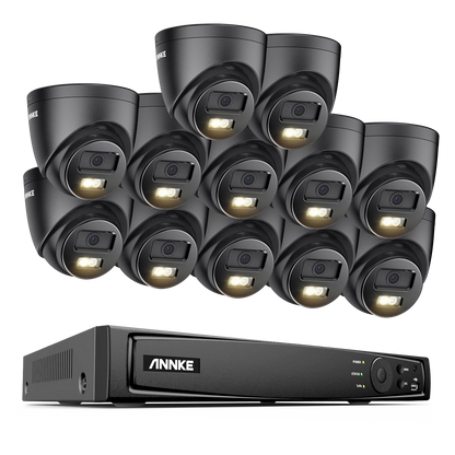 Annke H.265+ 3K Smart Dual Light POE Camera System 2.8MM Len Human Vehicle Detection IP67 Security Protection Video Surveillance
