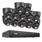 Annke H.265+ 3K Smart Dual Light POE Camera System 2.8MM Len Human Vehicle Detection IP67 Security Protection Video Surveillance