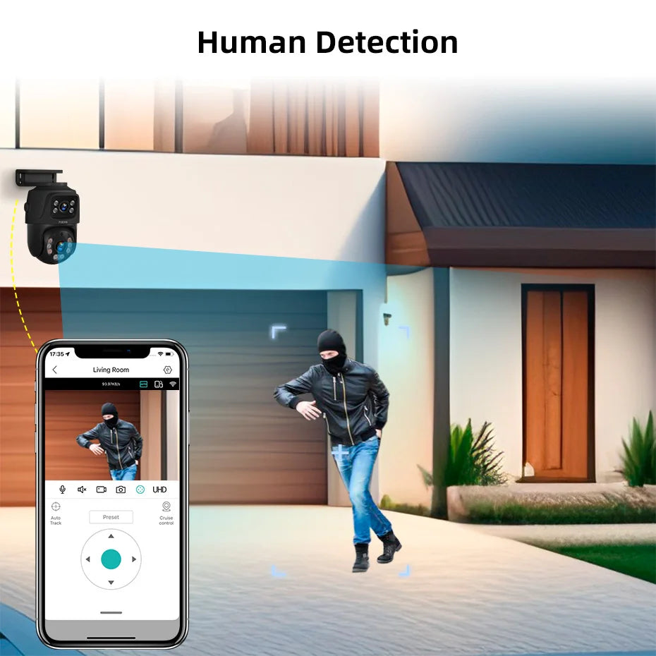 FUERS 8CH Poe 6MP Camera System Video Surveillance Kit Security Camera Ptz Camera Outdoor Camera Two Way Audio Full Color Night