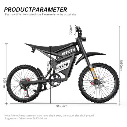 FVKINGE6 off-road electric bicycle 25 inch tires 52V40AH electric motorcycle peak 2900W motor 60KM/H