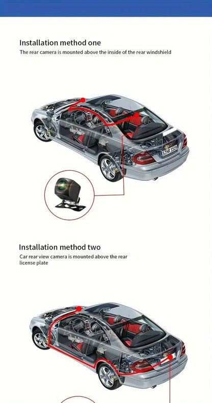 Car camera recorder 4 screens, 24 hours to record parking monitoring,
