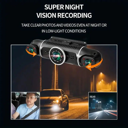 Car camera recorder 4 screens, 24 hours to record parking monitoring,