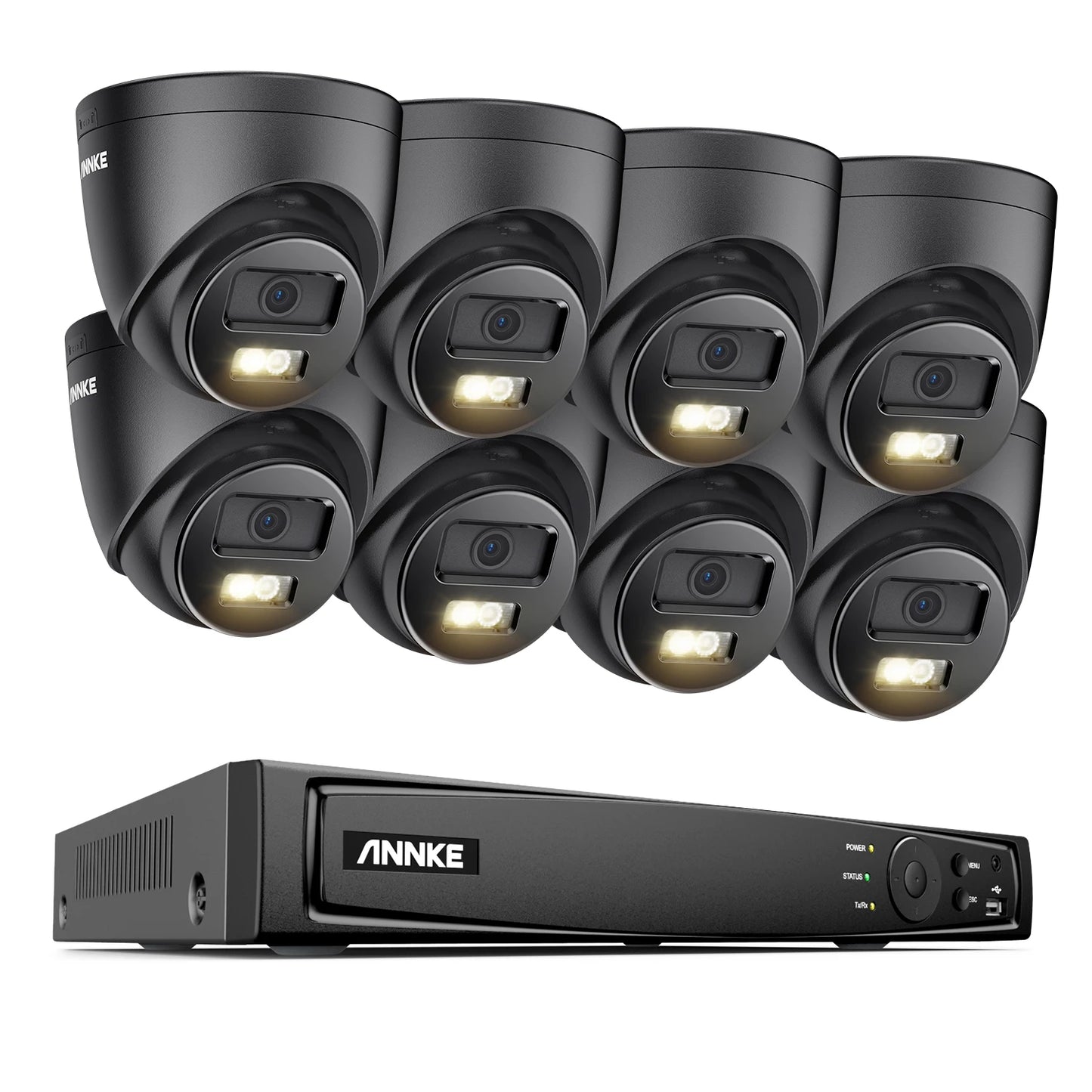 Annke H.265+ 3K Smart Dual Light POE Camera System 2.8MM Len Human Vehicle Detection IP67 Security Protection Video Surveillance