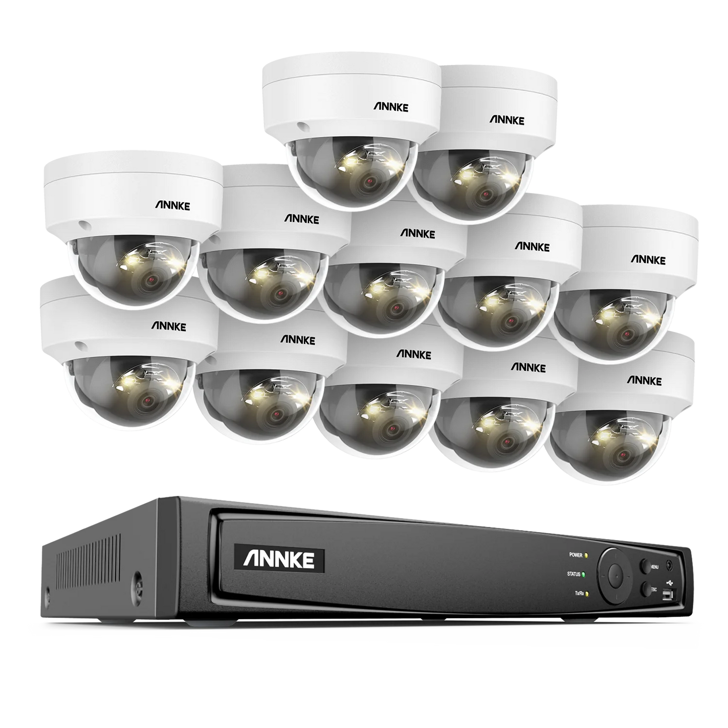 Annke H.265+ 3K Smart Dual Light POE Camera System 2.8MM Len Human Vehicle Detection IP67 Security Protection Video Surveillance