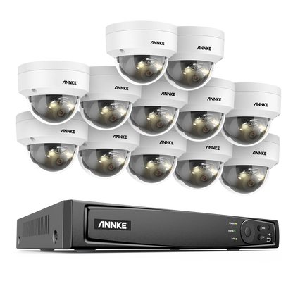 Annke H.265+ 3K Smart Dual Light POE Camera System 2.8MM Len Human Vehicle Detection IP67 Security Protection Video Surveillance