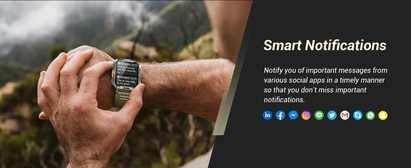 Blackview New Smart Watch 2.01'' HD Display Outdoor Men's Watches